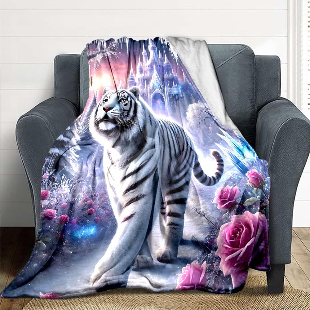 1pc Winter Wonderland Roses Tiger Blanket Lightweight Blanket Throw Blanket For Sofa, Bed, Travel, Camping, Livingroom, Office yy251010106 75x90cm
1pc Winter Wonderland Roses Tiger Blanket Lightweight Blanket Throw Blanket For Sofa, Bed, Travel, Camping, Livingroom, Office yy251010106 75x90cm