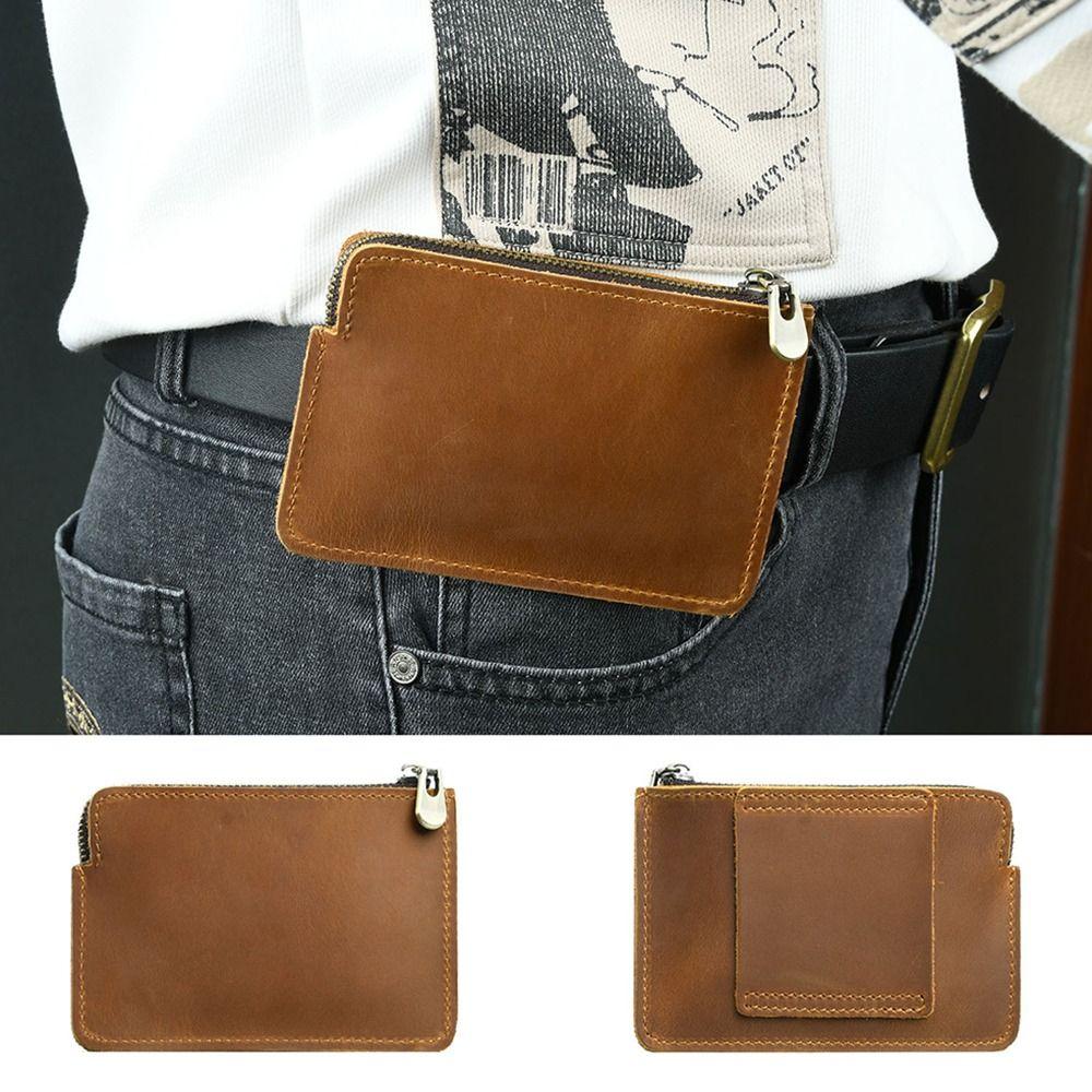 Genuine Leather Belt Hanging Money Pouch Retro Zipper Coin Purse Simple Men s Short Wallet Outdoor кавовий
Genuine Leather Belt Hanging Money Pouch Retro Zipper Coin Purse Simple Men s Short Wallet Outdoor кавовий