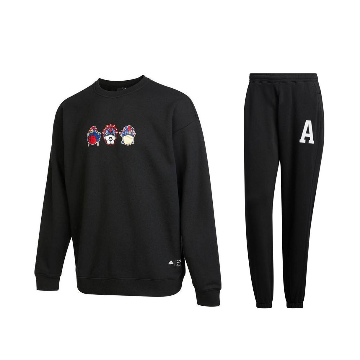 Adidas Crew Neck Pullover Long Sleeve Sweatshirt And Elastic Cuff Solid Color Sports Pants Set Men Sweatshirt And Pants Set Black IB2777+IB2768 S
Adidas Crew Neck Pullover Long Sleeve Sweatshirt And Elastic Cuff Solid Color Sports Pants Set Men Sweatshirt And Pants Set Black IB2777+IB2768 S