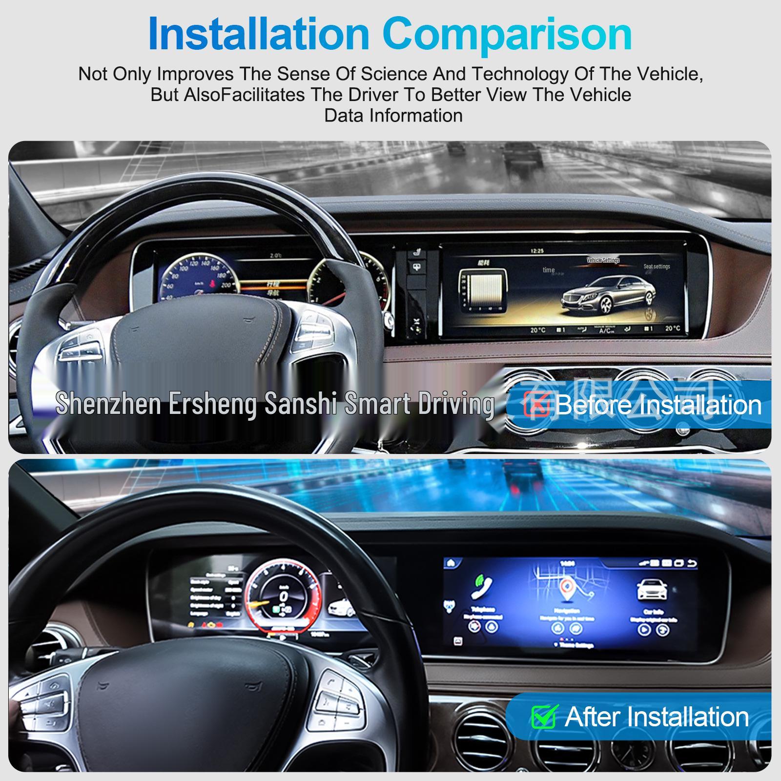 14-17 Mercedes S-Class W222 LCD Cluster & Smart Navigation Center Console Qualcomm 665 solution 4+64G
14-17 Mercedes S-Class W222 LCD Cluster & Smart Navigation Center Console Qualcomm 665 solution 4+64G