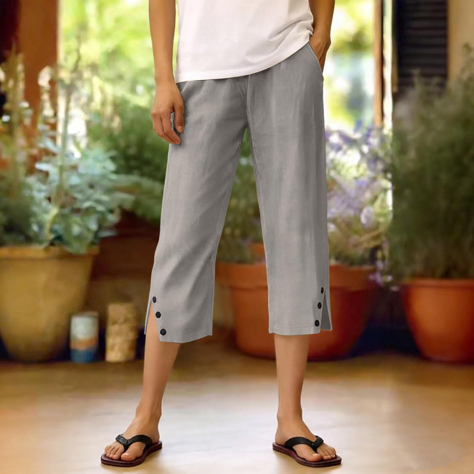 Women s Cotton And Linen Cropped Pants Elastic Waist Casual Loose Beach Straight Pocket Trousers XXXL
Women s Cotton And Linen Cropped Pants Elastic Waist Casual Loose Beach Straight Pocket Trousers XXXL