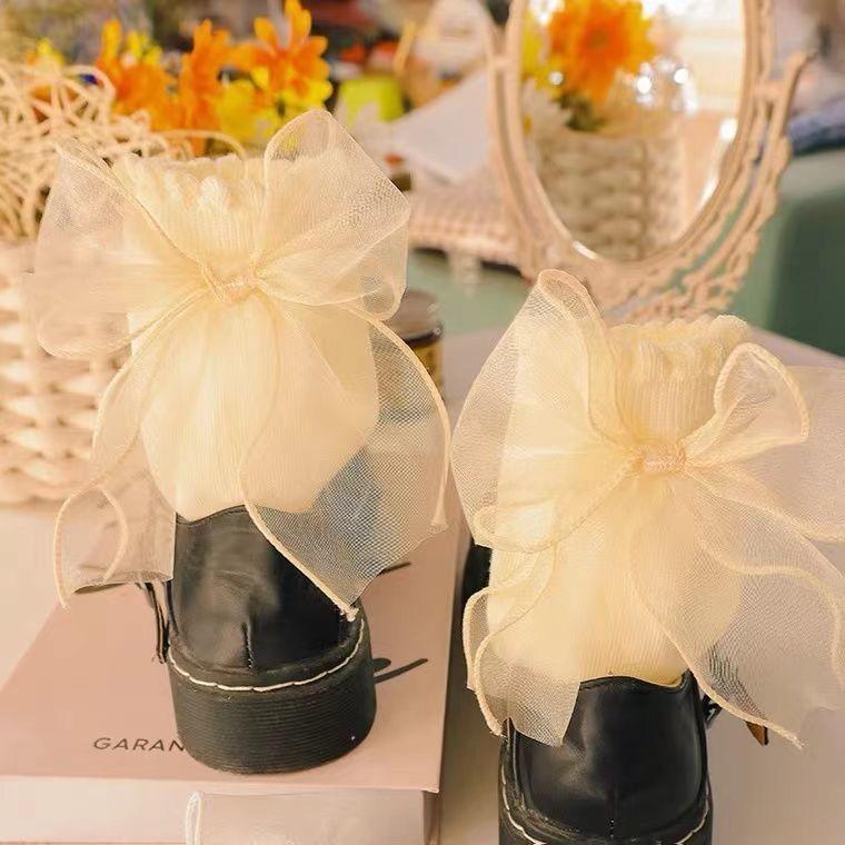 Women Japanese Bow Socks Sweet Mid Tube Socks White Elegant JKsocks New Autumn Winter Ankle Socks One Size
Women Japanese Bow Socks Sweet Mid Tube Socks White Elegant JKsocks New Autumn Winter Ankle Socks One Size