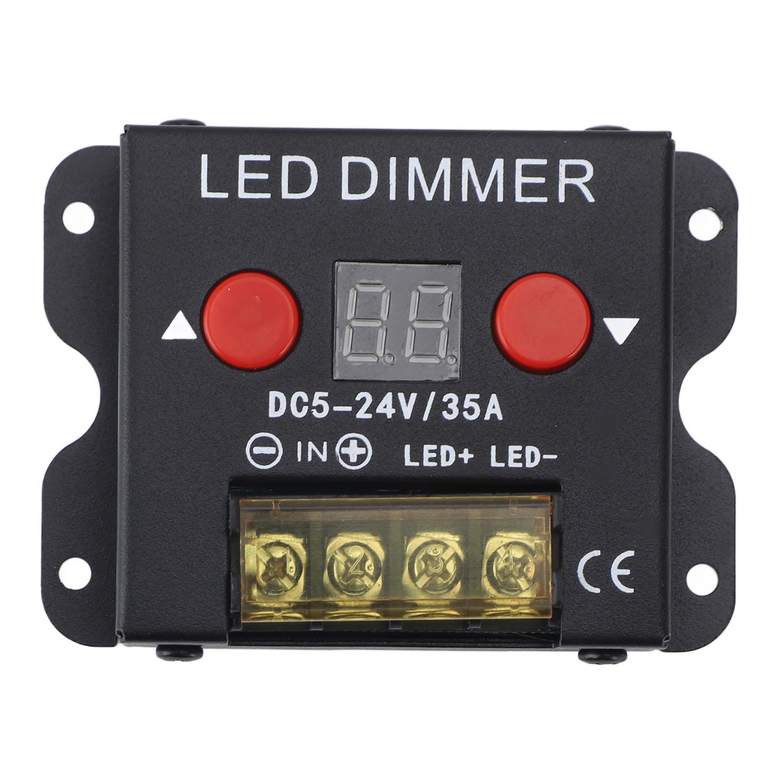 LED Light Strip Dimmer DC 524V 35A PWM Dimming Controller with Digital Display Metal Shell for
LED Light Strip Dimmer DC 524V 35A PWM Dimming Controller with Digital Display Metal Shell for