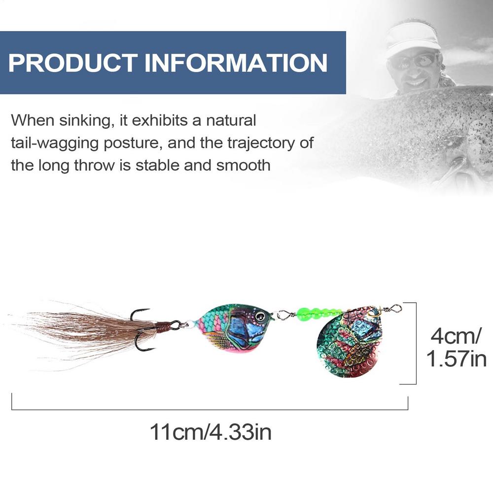 Fishing Spinner Baits Long-distance Casting Sinking Spinnerbaits For Bass Fishing Lures Sequins Realistic For Targeting Salmon
Fishing Spinner Baits Long-distance Casting Sinking Spinnerbaits For Bass Fishing Lures Sequins Realistic For Targeting Salmon