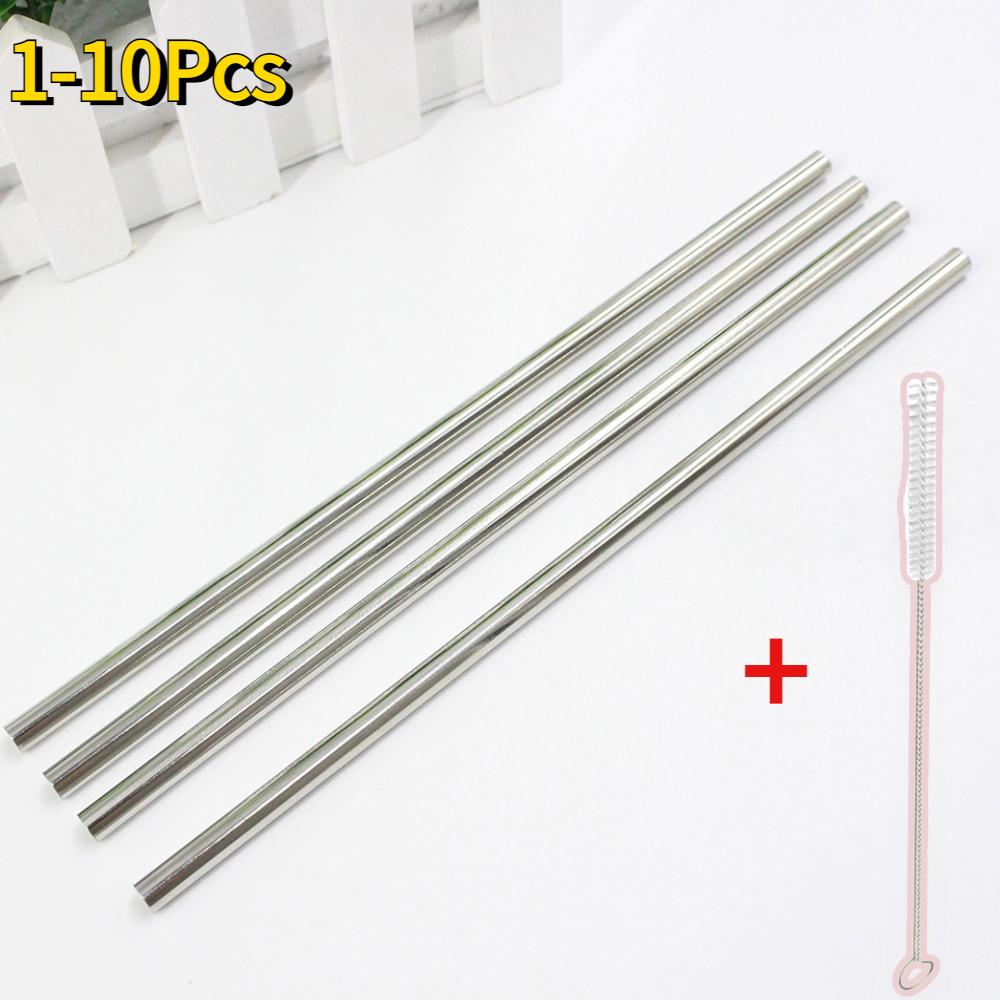 1/10Pcs Reusable Drinking Straw 304 Stainless Steel Straws Eco-friendly Straight Bent Metal Straw with Cleaner Brush
1/10Pcs Reusable Drinking Straw 304 Stainless Steel Straws Eco-friendly Straight Bent Metal Straw with Cleaner Brush