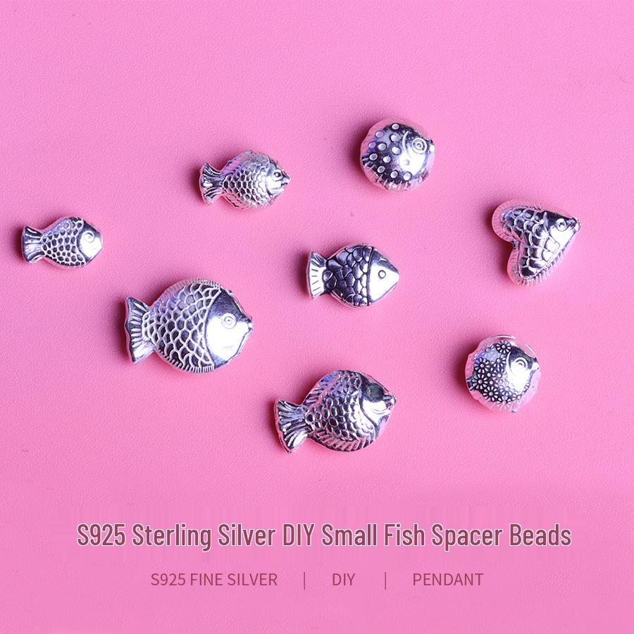 925 Sterling Silver Small Fish Spacer Beads for Handmade Necklace and Bracelet Jewelry
925 Sterling Silver Small Fish Spacer Beads for Handmade Necklace and Bracelet Jewelry