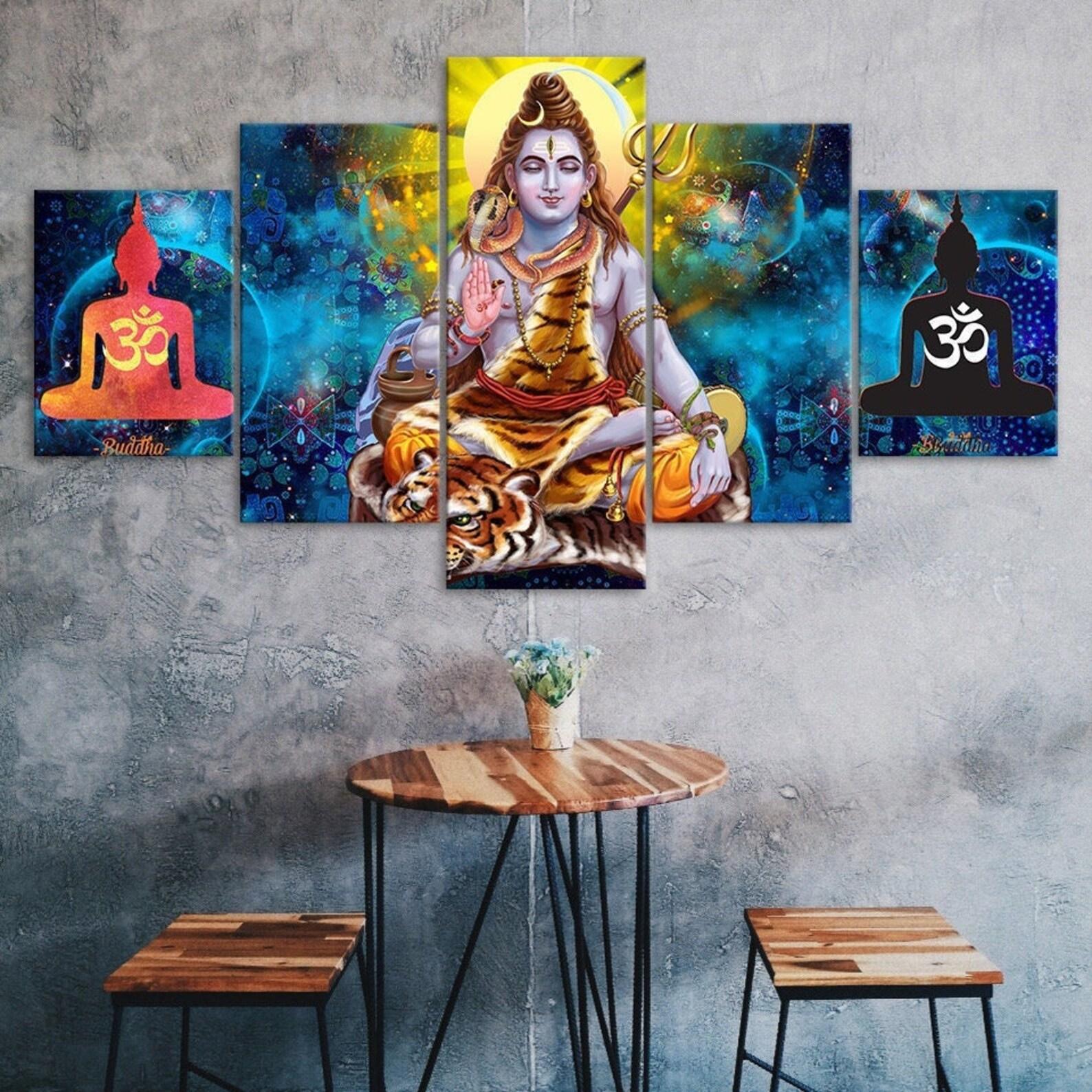 Lord Shiva Giving Blessing Meditation 5 Piece Five Panel Wall Canvas Print Modern Art Poster Picture Home Decor Gift For Him For Her 20x35 20x45 20x55cm
Lord Shiva Giving Blessing Meditation 5 Piece Five Panel Wall Canvas Print Modern Art Poster Picture Home Decor Gift For Him For Her 20x35 20x45 20x55cm
