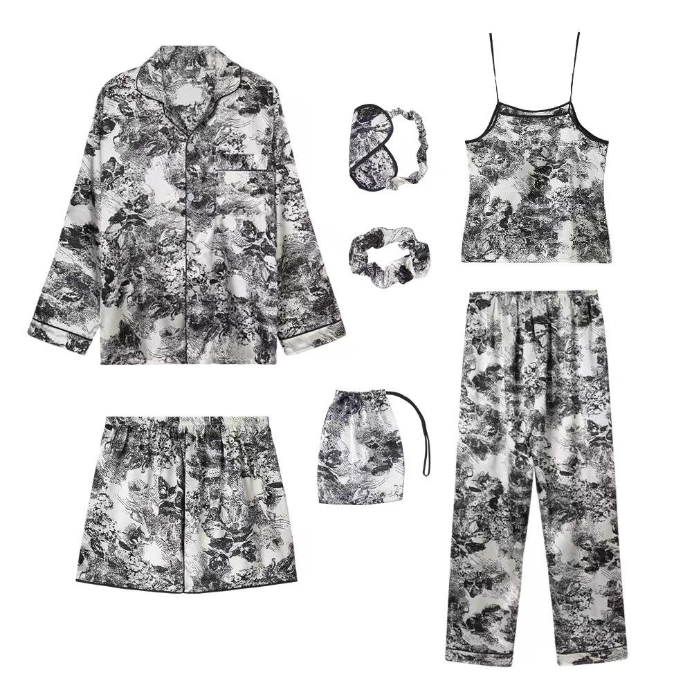 GMXIA Пижамный комплект из семи предметов из искусственного шелка с кленовыми листьями, женский, с длинным рукавом, весенне-осенний, милый, женский, для дома, комплекты пижам XL
GMXIA Пижамный комплект из семи предметов из искусственного шелка с кленовыми листьями, женский, с длинным рукавом, весенне-осенний, милый, женский, для дома, комплекты пижам XL