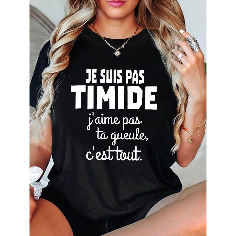 Plus Size - Plus Size - I M NOT SHY I Don T Like Your Face It S All Letter Print Plus Size Women S T-Shirt, Short Sleeve Crew Neck Casual Top 4XL чорний
Plus Size - Plus Size - I M NOT SHY I Don T Like Your Face It S All Letter Print Plus Size Women S T-Shirt, Short Sleeve Crew Neck Casual Top 4XL чорний