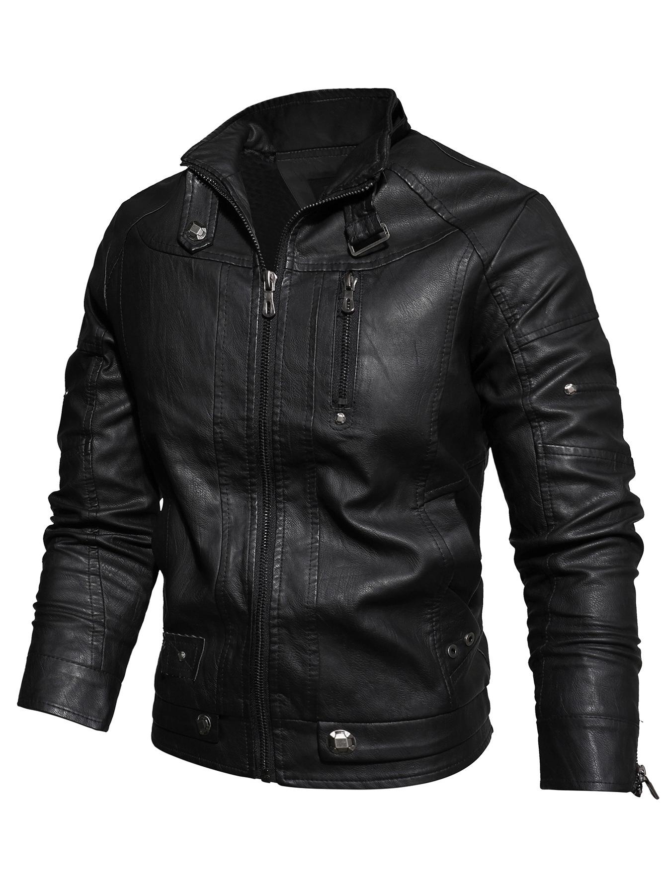 Men s European & American Slim Fit PU Leather Motorcycle Jacket with Stand Collar and Plush Lining 5XL чорний
Men s European & American Slim Fit PU Leather Motorcycle Jacket with Stand Collar and Plush Lining 5XL чорний
