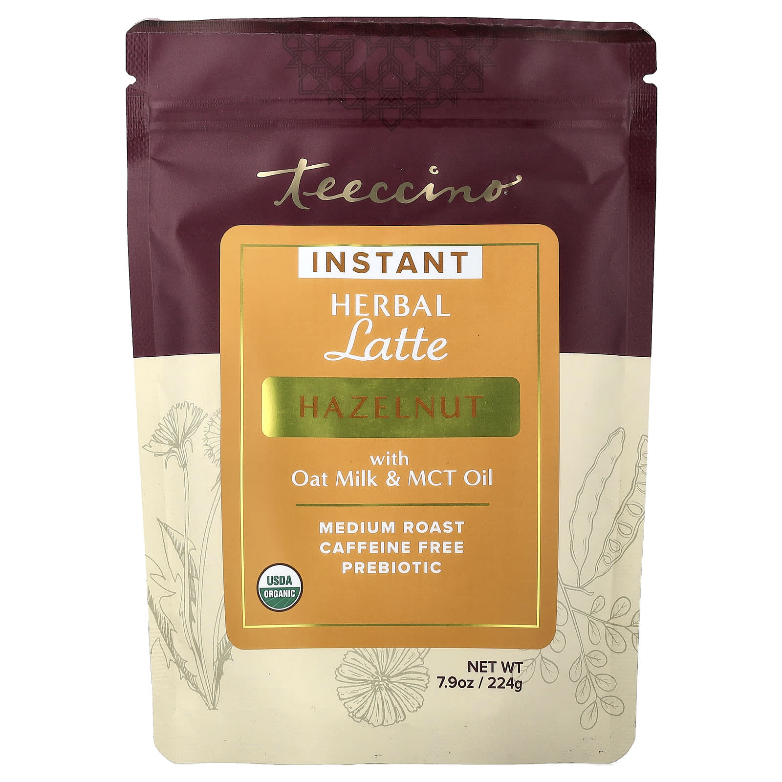 Teeccino Мгновенный травяной латте, Фундук, Средняя обжарка, Без кофеина, 7,9 унции (224 г)
Teeccino Мгновенный травяной латте, Фундук, Средняя обжарка, Без кофеина, 7,9 унции (224 г)