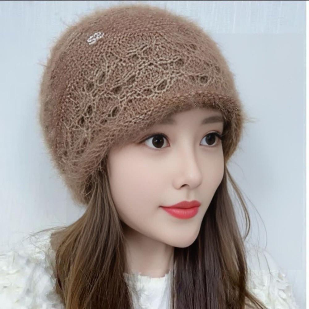 Keep Warm Knitted Hat Cold Proof Pullover Hat New Ear Protection Cap Women кавовий
Keep Warm Knitted Hat Cold Proof Pullover Hat New Ear Protection Cap Women кавовий