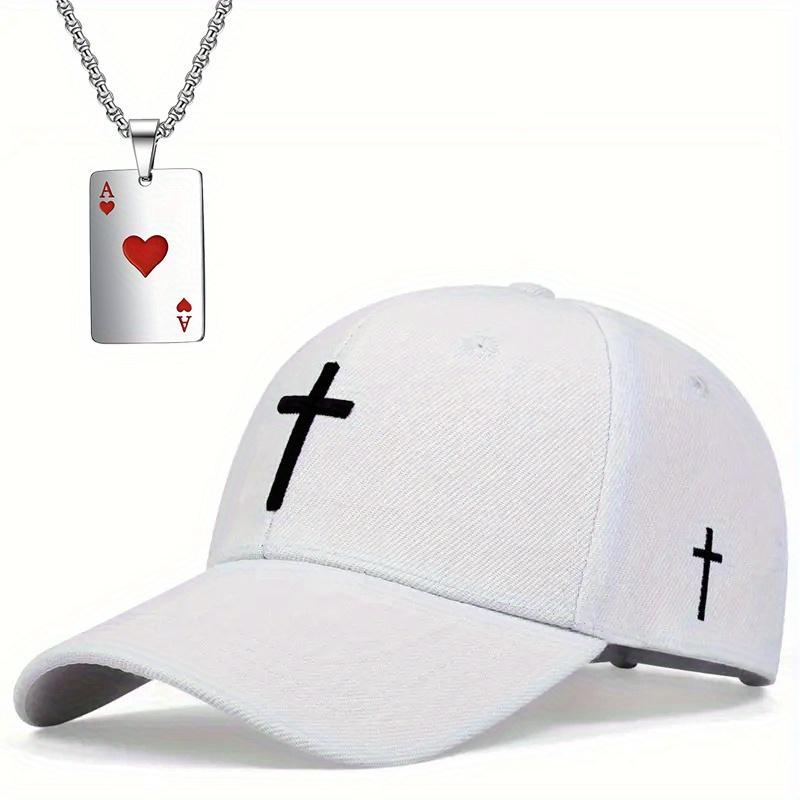 2pcs Men s Baseball Cap Necklace Set of Fashion Embroidery Sun Hat Versatile Personality Hearts Playing Card Pendant Necklace Couple Net Red Sun Hat
2pcs Men s Baseball Cap Necklace Set of Fashion Embroidery Sun Hat Versatile Personality Hearts Playing Card Pendant Necklace Couple Net Red Sun Hat