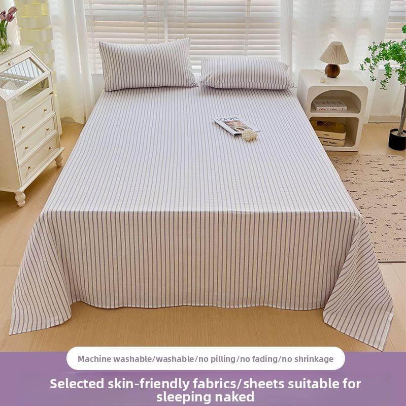 Thick Brushed Striped Bed Sheet Minimalist Solid Student Dormitory Single/Double 3Pcs Set 120*230 bed sheet
Thick Brushed Striped Bed Sheet Minimalist Solid Student Dormitory Single/Double 3Pcs Set 120*230 bed sheet