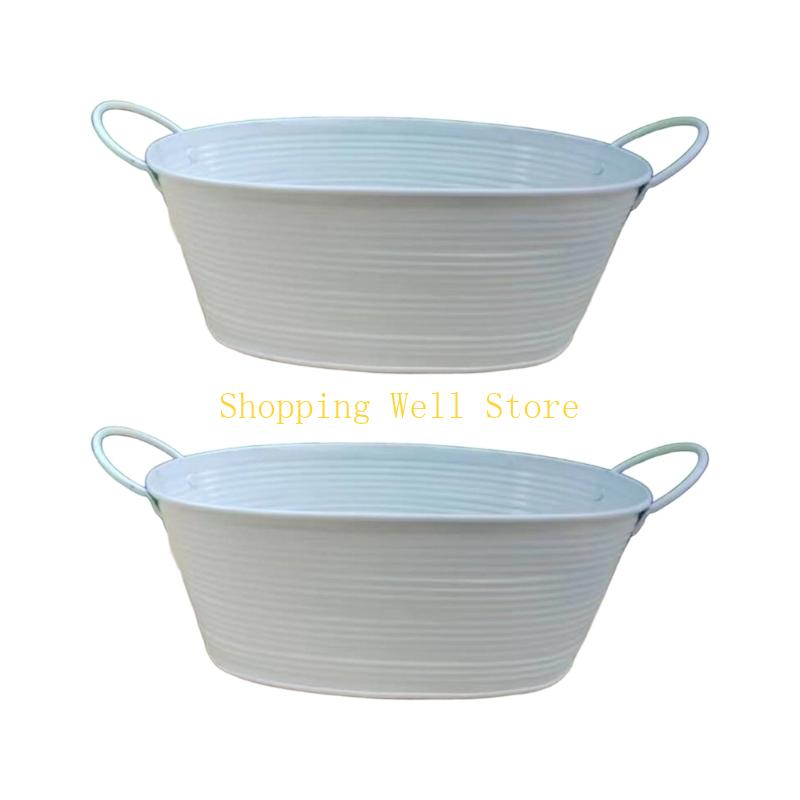 KX4B Multipurpose Metal Flower Container Planter Oval Design For Balcony Windowsill Gardening Home Wedding Party Display 2pcs білий
KX4B Multipurpose Metal Flower Container Planter Oval Design For Balcony Windowsill Gardening Home Wedding Party Display 2pcs білий