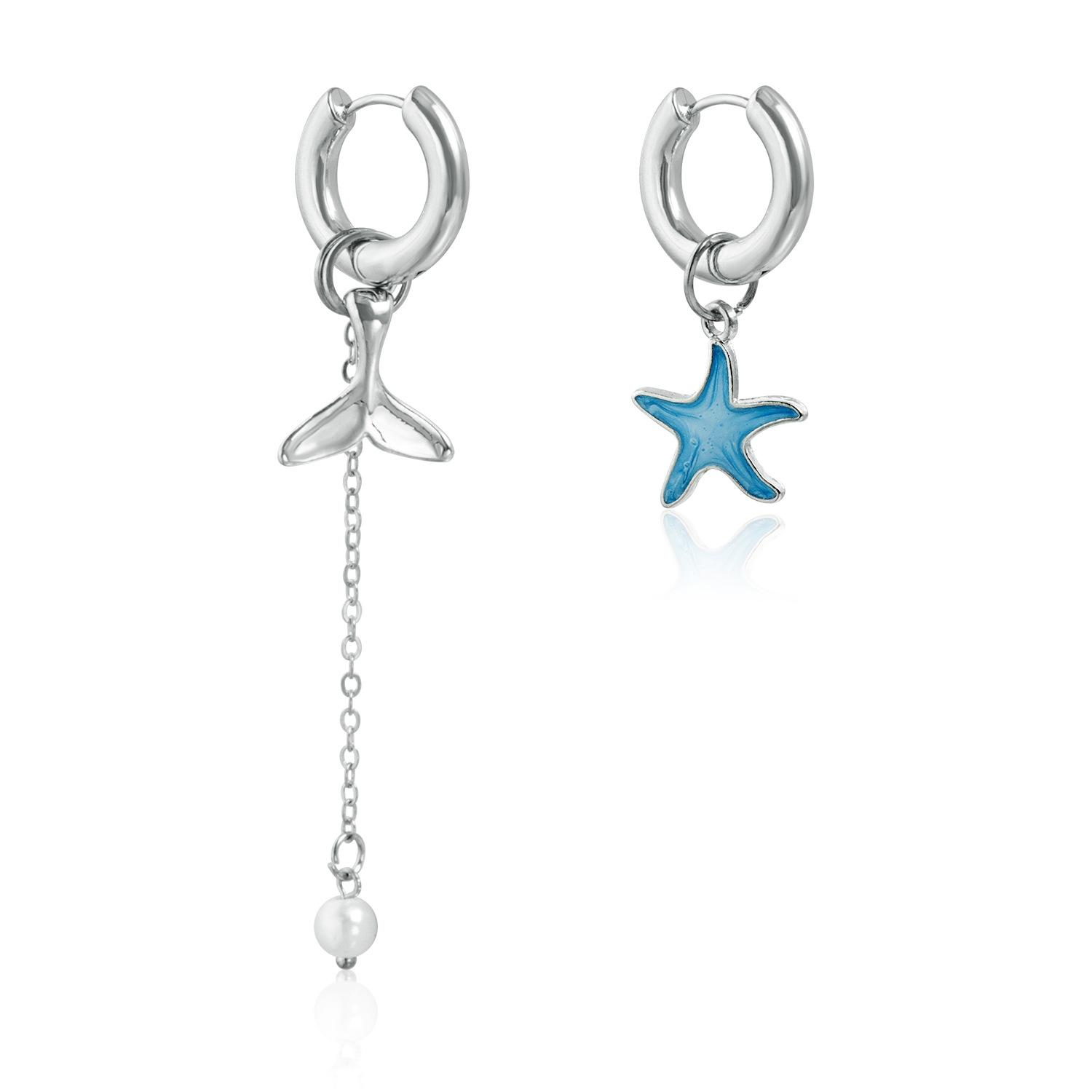 Personalized Dolphin Tail Drop Glaze Starfish Ear Buckle Asymmetrical Design Earrings Earrings
Personalized Dolphin Tail Drop Glaze Starfish Ear Buckle Asymmetrical Design Earrings Earrings