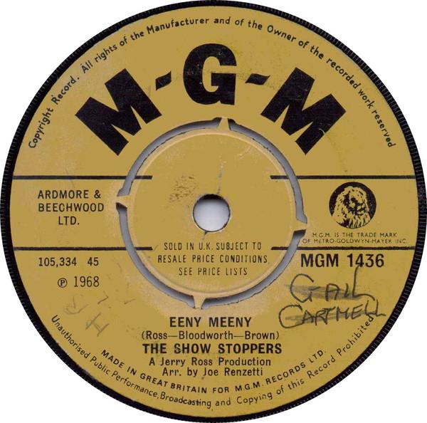 7-дюймовая пластинка SHOW STOPPERS - Eeny Meeny MGM1436 MGM Records 1968 UK Соул/Фанк Б/У
7-дюймовая пластинка SHOW STOPPERS - Eeny Meeny MGM1436 MGM Records 1968 UK Соул/Фанк Б/У