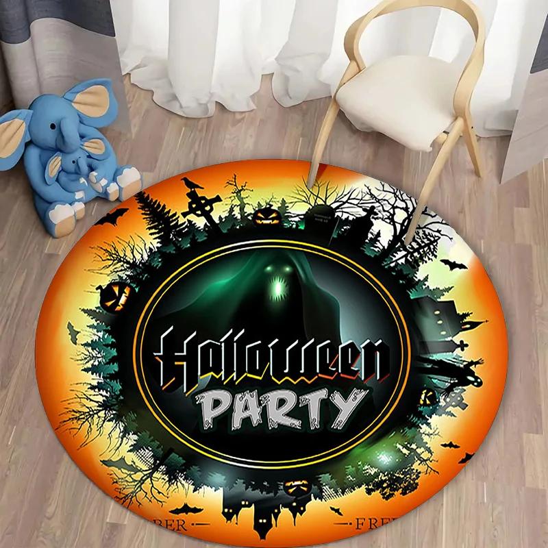 Halloween atmosphere carpet living room bedroom bathroom mat children play round floor mat home decoration 120cm
Halloween atmosphere carpet living room bedroom bathroom mat children play round floor mat home decoration 120cm