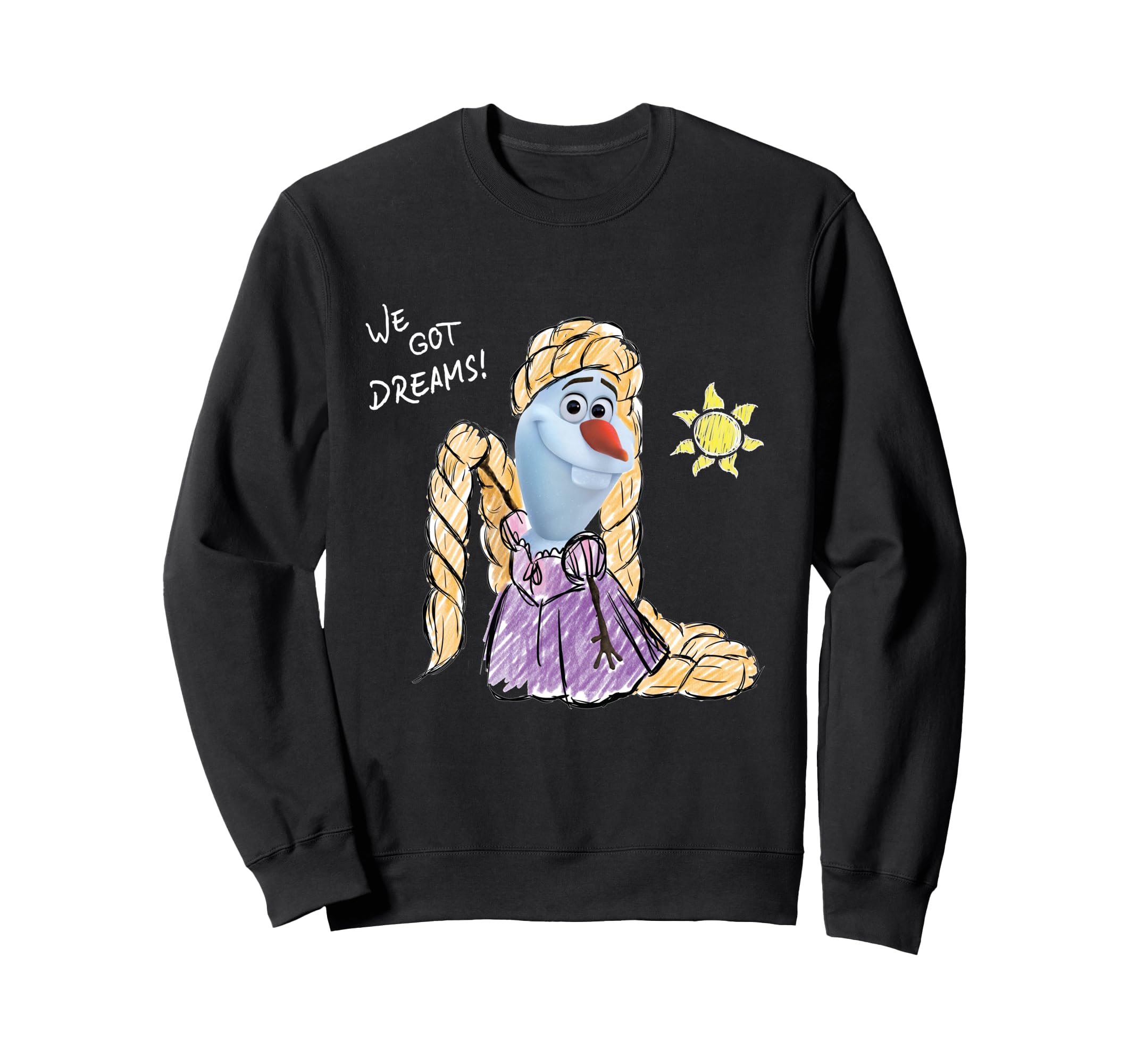 Disney Olaf Presents Tangled We Got Dreams Sweatshirt
Disney Olaf Presents Tangled We Got Dreams Sweatshirt