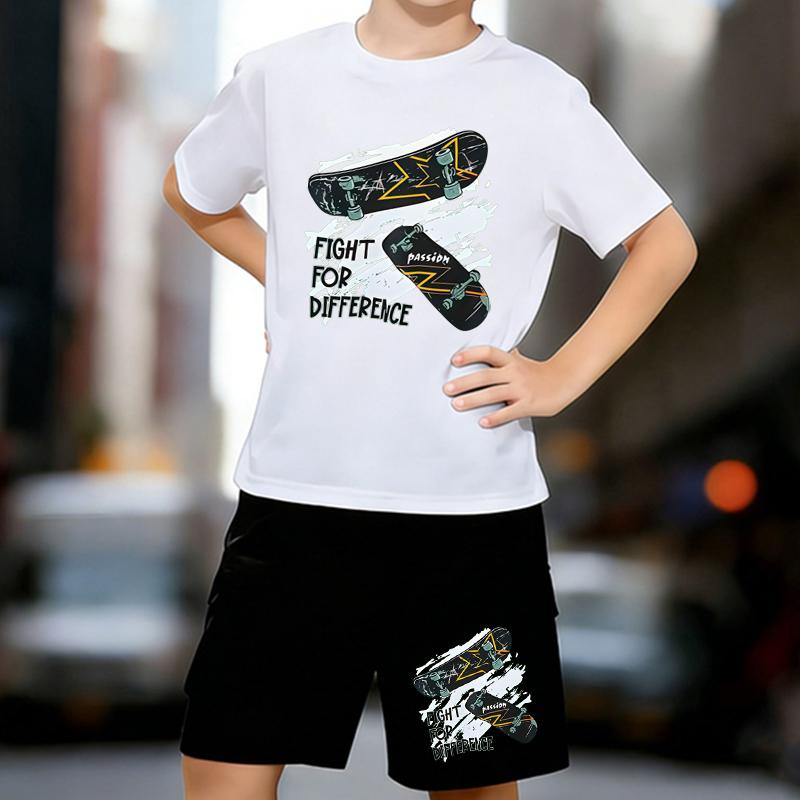 Boys 2 Piece Skateboard Printed Outfit, Short Sleeve T-Shirt and Shorts Set for Kids Age 5-14,Black and White Sporty Casual Summer Clothes 13-14 Years білий
Boys 2 Piece Skateboard Printed Outfit, Short Sleeve T-Shirt and Shorts Set for Kids Age 5-14,Black and White Sporty Casual Summer Clothes 13-14 Years білий