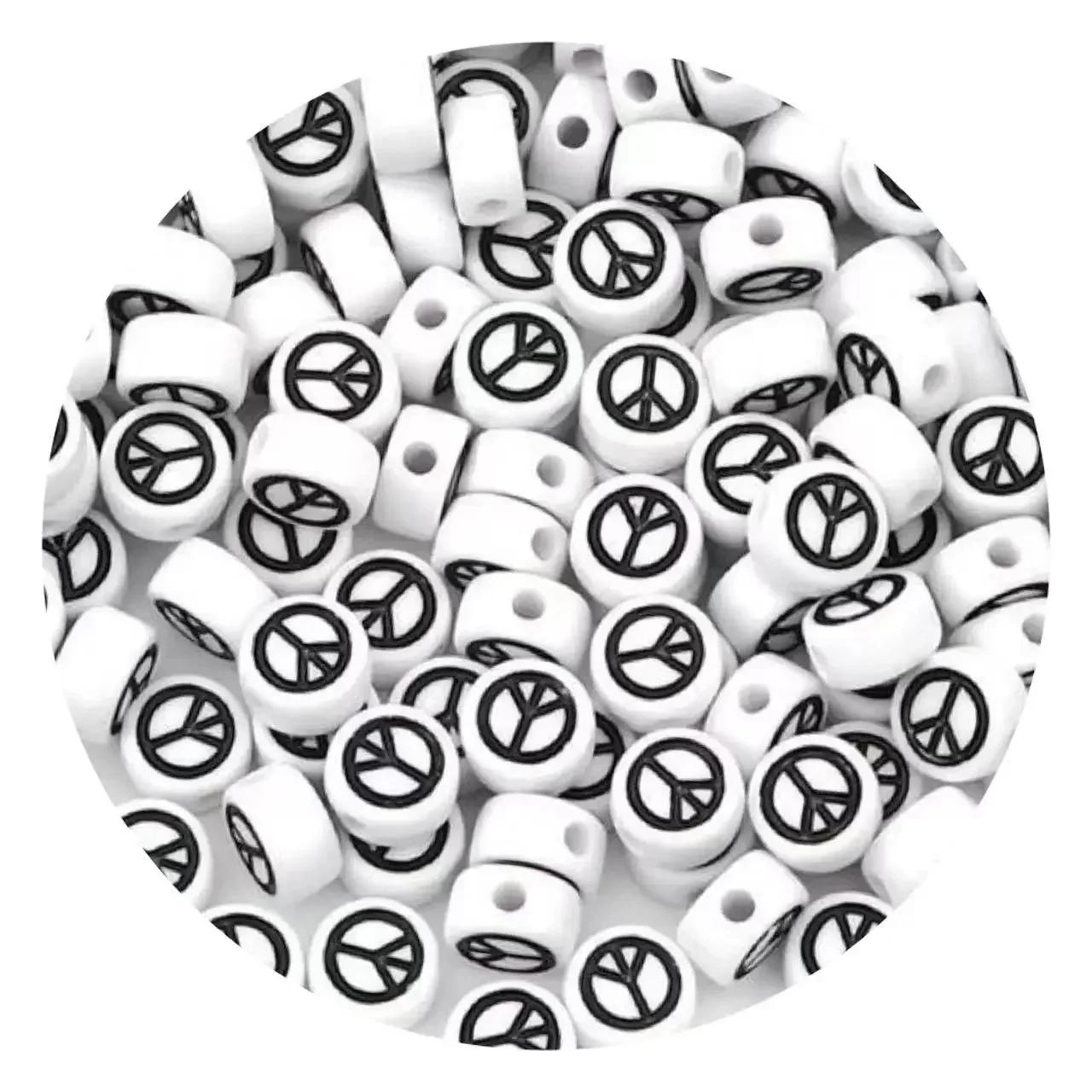 100-500 шт. акриловые бусины в форме знака мира, круглые, плоские, свободные, разделительные бусины для изготовления ювелирных изделий своими руками, браслеты, ожерелья, аксессуары 100PCS
100-500 шт. акриловые бусины в форме знака мира, круглые, плоские, свободные, разделительные бусины для изготовления ювелирных изделий своими руками, браслеты, ожерелья, аксессуары 100PCS