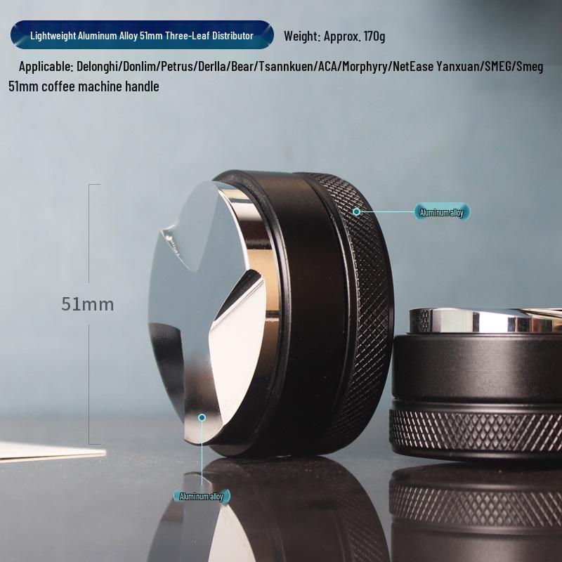 Italian Coffee Leveling Tool - Three-Blade Distributor (51/53/58mm)