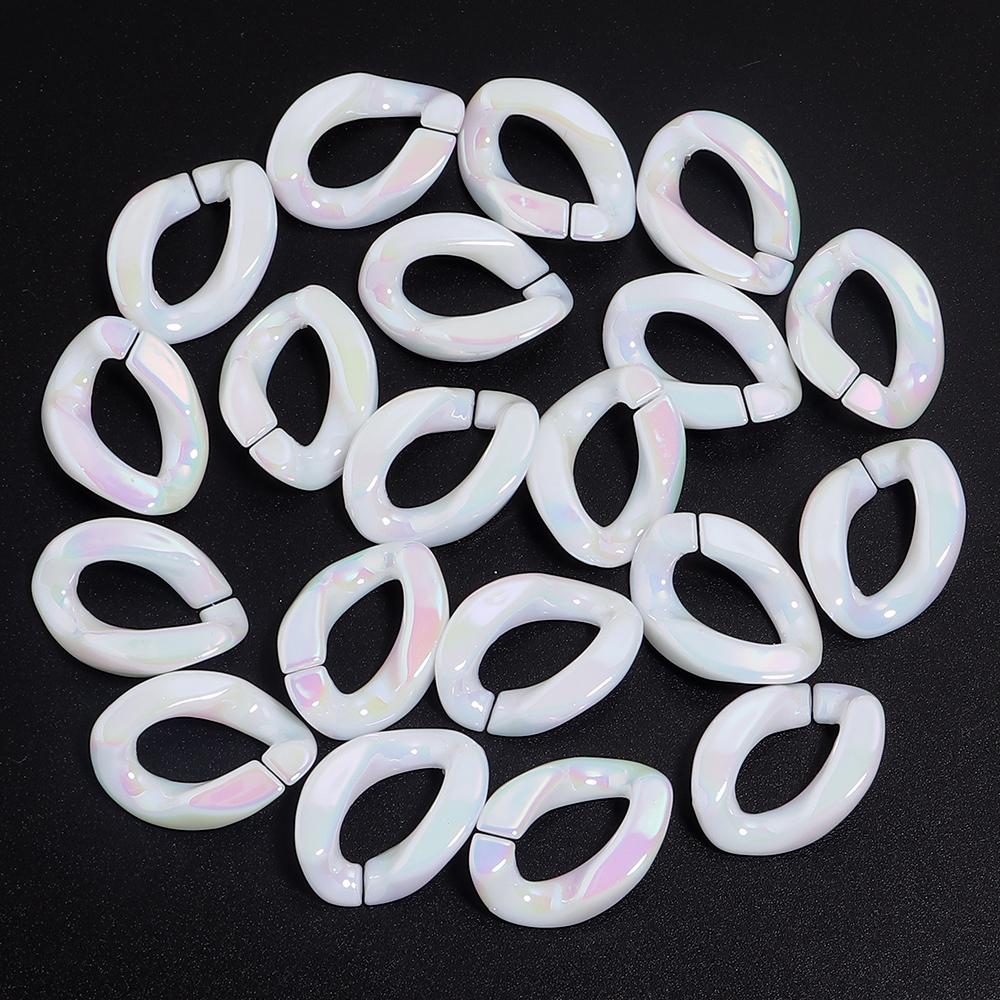 20pcs/bag White Transparent AB color Acrylic Link Chain Connector for Jewelry Making Components Woman Handbag Parts Accessories 23x17mm білий
20pcs/bag White Transparent AB color Acrylic Link Chain Connector for Jewelry Making Components Woman Handbag Parts Accessories 23x17mm білий