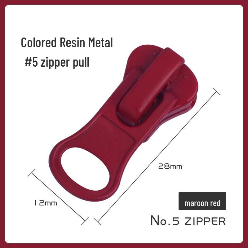 Colored Resin Teeth Zipper Puller, Size 5 for Jackets, Hoodies, Backpacks, Luggage
Colored Resin Teeth Zipper Puller, Size 5 for Jackets, Hoodies, Backpacks, Luggage