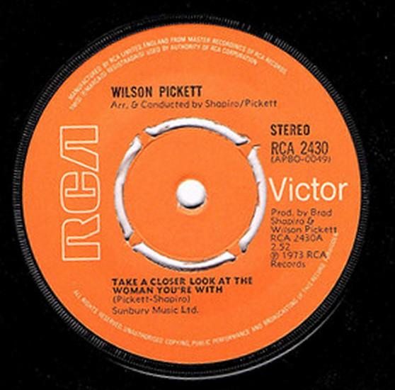 7inch Record WILSON PICKETT Take A Closer Look At The Woman You RCA2430 RCA 1973 UK SoulFunk Used
7inch Record WILSON PICKETT Take A Closer Look At The Woman You RCA2430 RCA 1973 UK SoulFunk Used
