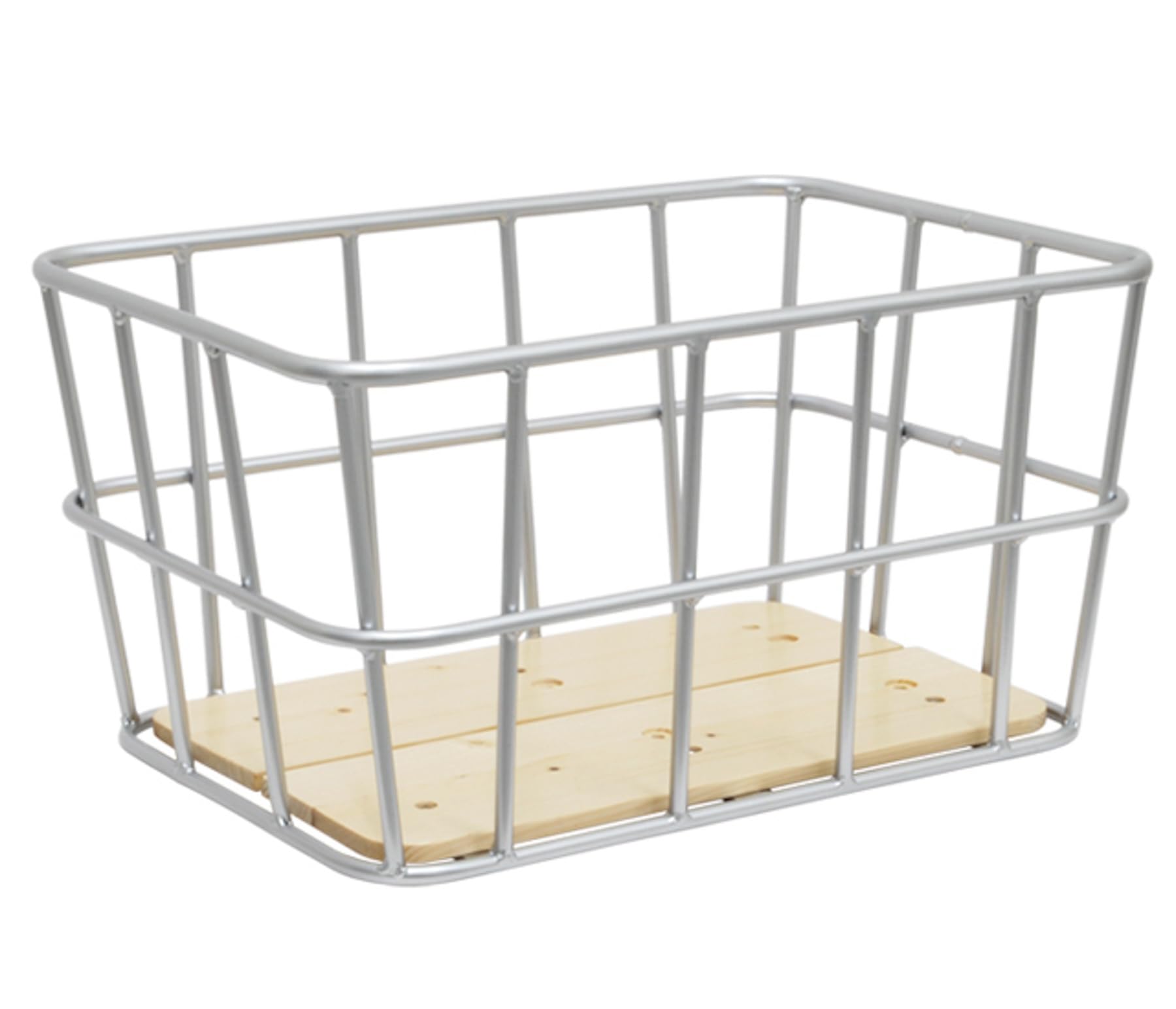 PALMY Wood Panel Aluminum Rear Basket, Silver, 288mm W x 428mm D x 215mm H (Bottom: 255mm W x 385mm D)
PALMY Wood Panel Aluminum Rear Basket, Silver, 288mm W x 428mm D x 215mm H (Bottom: 255mm W x 385mm D)