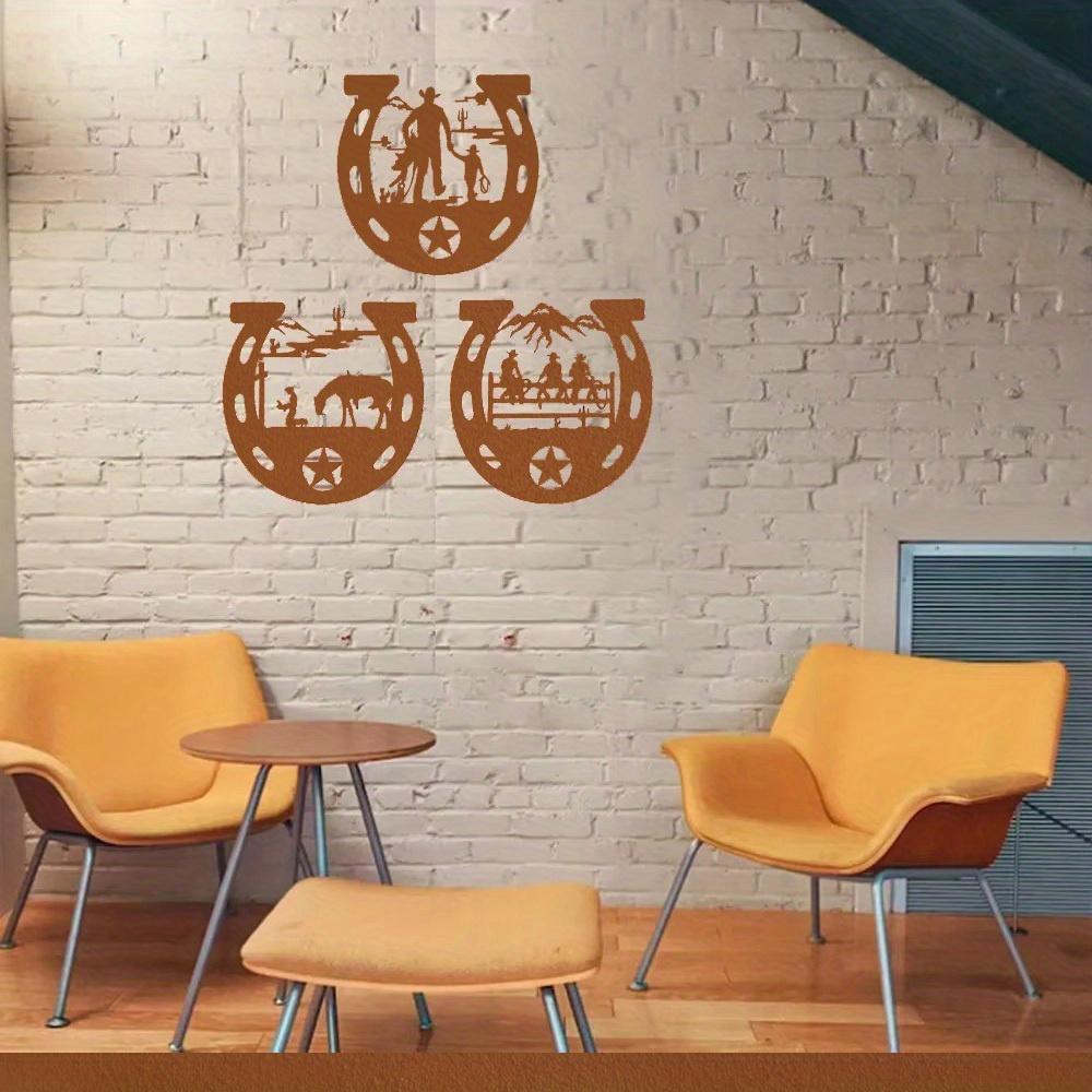 3 pcs Metal Horseshoe Star Wall Decor, Vintage Western Country Denim Art for Home, Bar, Cafe, Rustic Farmhouse Ornament TY5938-xiu
3 pcs Metal Horseshoe Star Wall Decor, Vintage Western Country Denim Art for Home, Bar, Cafe, Rustic Farmhouse Ornament TY5938-xiu