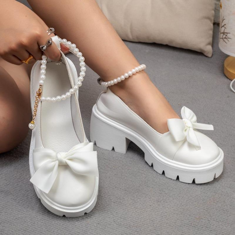 French Mary s Women s Shoes 2025 Spring Summer New Pearl Bow Shoes British Style Wedges Women s Small Leather Shoes 35
French Mary s Women s Shoes 2025 Spring Summer New Pearl Bow Shoes British Style Wedges Women s Small Leather Shoes 35