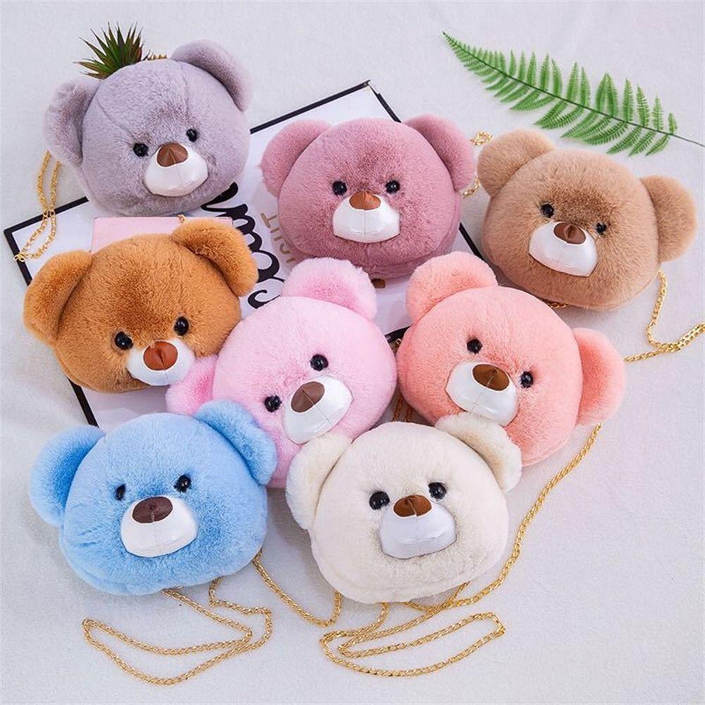 Plush Toy Plush Shoulder Bag Stuffed Animals Plush Bears Bag Fluffy Bag Bear Head Bag Diagonal Bag Light pink
Plush Toy Plush Shoulder Bag Stuffed Animals Plush Bears Bag Fluffy Bag Bear Head Bag Diagonal Bag Light pink