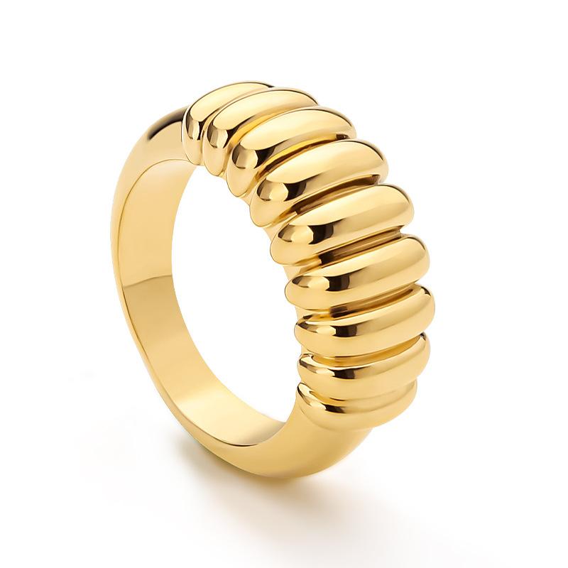French polished threaded 18k gold ring - unique and creative finger ring no. 6 золотой
French polished threaded 18k gold ring - unique and creative finger ring no. 6 золотой