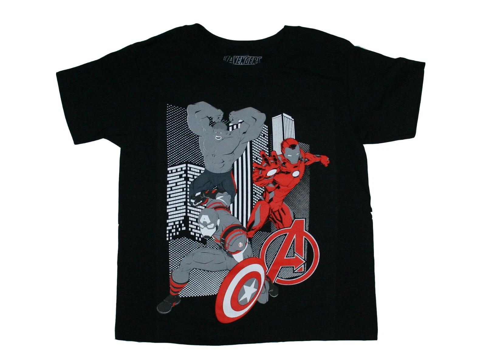 Marvel Avengers Hulk, Iron Man, Captain America Big Boy s Black T-shirt NEW 100
Marvel Avengers Hulk, Iron Man, Captain America Big Boy s Black T-shirt NEW 100