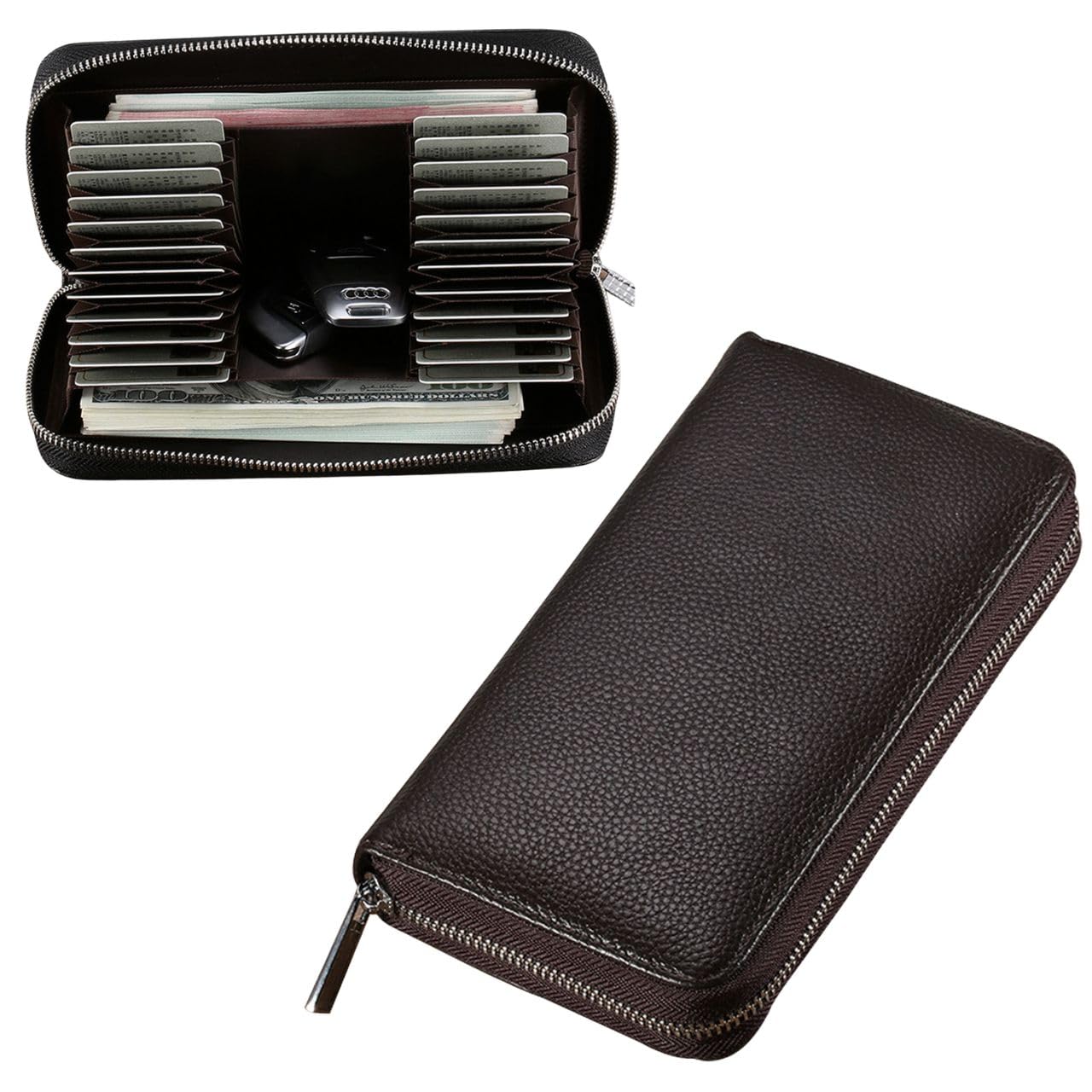 Multi-functional Card Case with Large Capacity, Anti-Skimming, and Storage for Passbooks and Seals (Dark Brown)
Multi-functional Card Case with Large Capacity, Anti-Skimming, and Storage for Passbooks and Seals (Dark Brown)