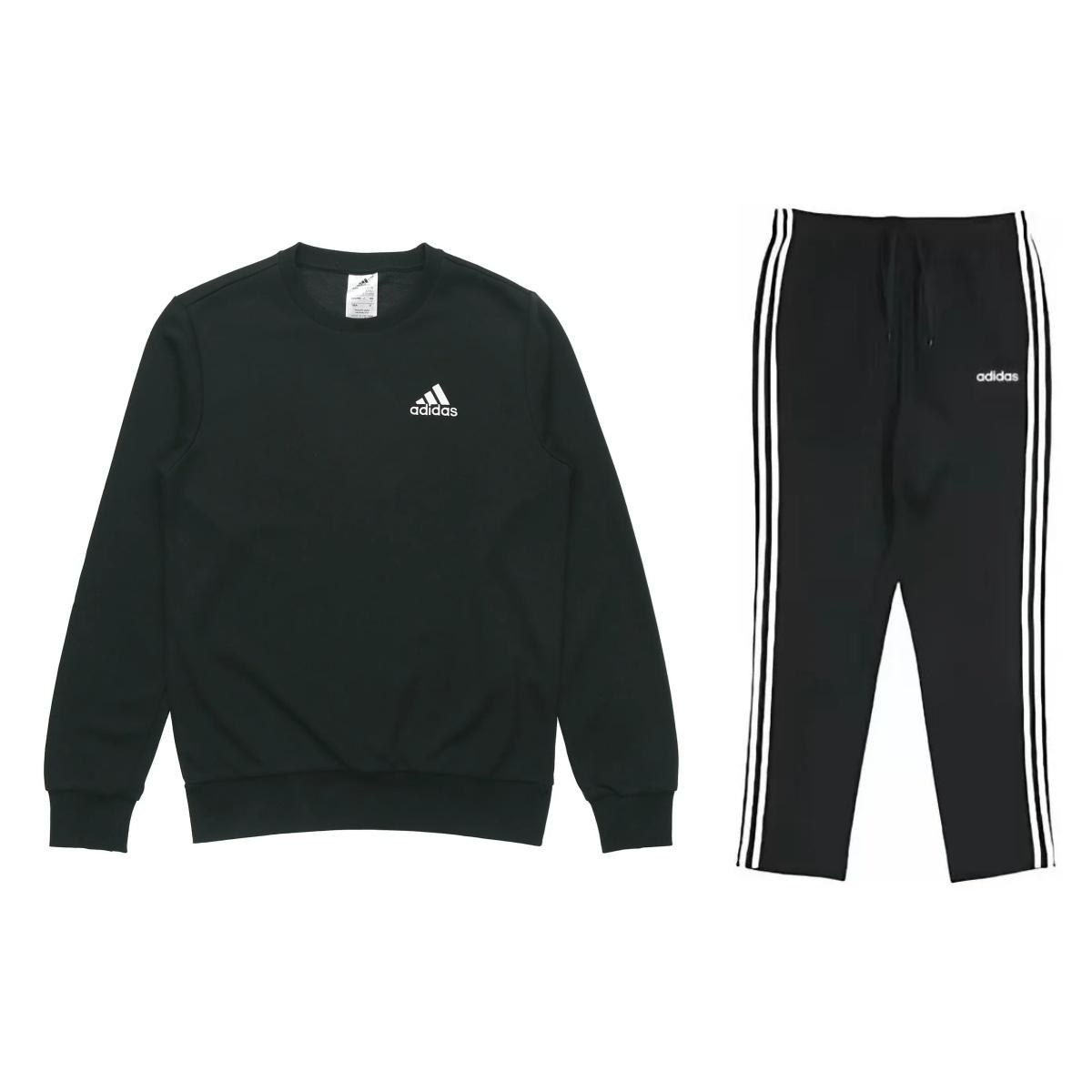Adidas Logo Comfortable Pullover Sweatshirt Striped Knitted Long Pants Casual Sports Set Men Sports Set Black GK9094+DU0456 S
Adidas Logo Comfortable Pullover Sweatshirt Striped Knitted Long Pants Casual Sports Set Men Sports Set Black GK9094+DU0456 S