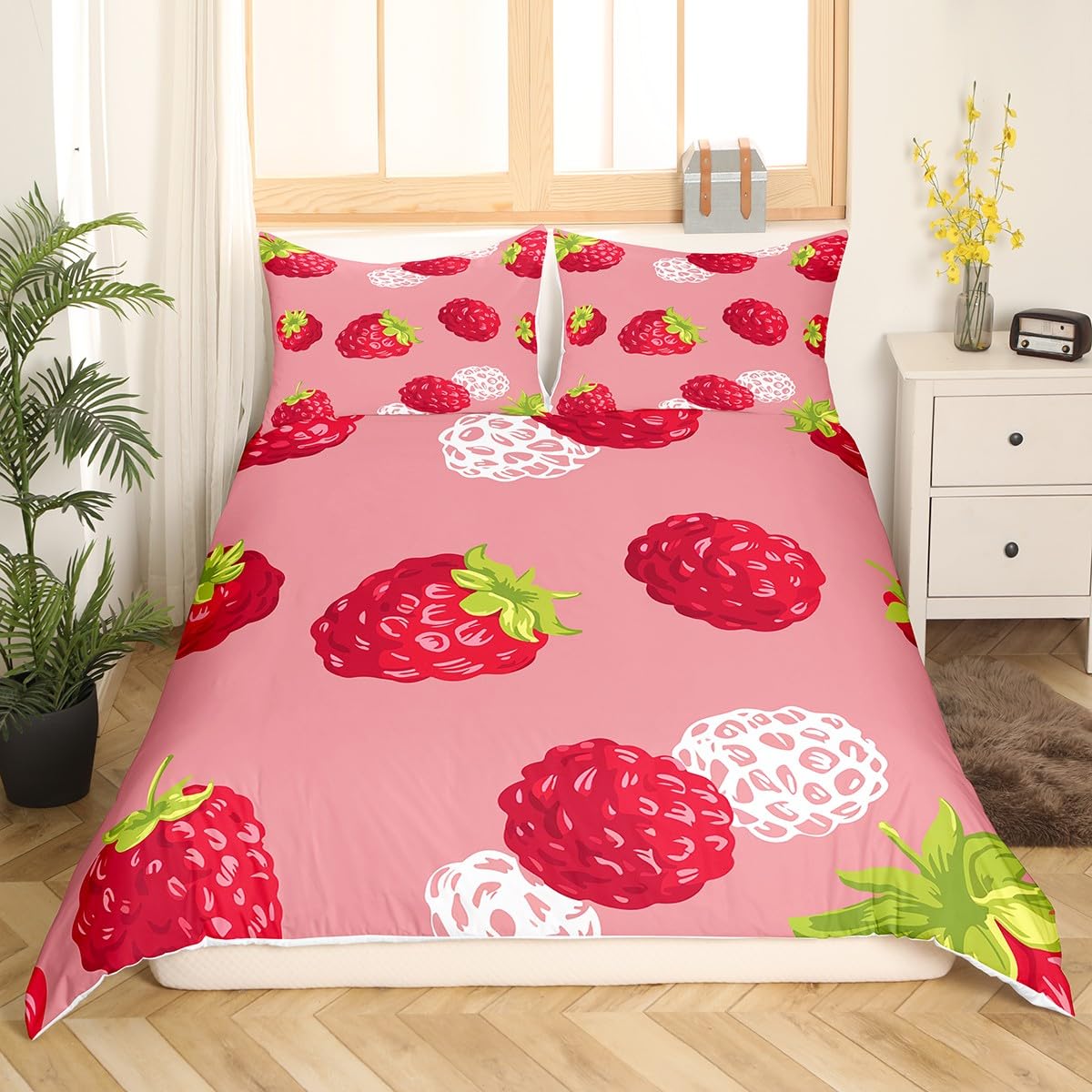Breathable Warm King Queen Comforter Quilt Kids Pink Strawberry Mushroom For Girls Kawaii Fruit Watercolor Comforter (quilt)-EU Single(135*200cm)3pcs
Breathable Warm King Queen Comforter Quilt Kids Pink Strawberry Mushroom For Girls Kawaii Fruit Watercolor Comforter (quilt)-EU Single(135*200cm)3pcs