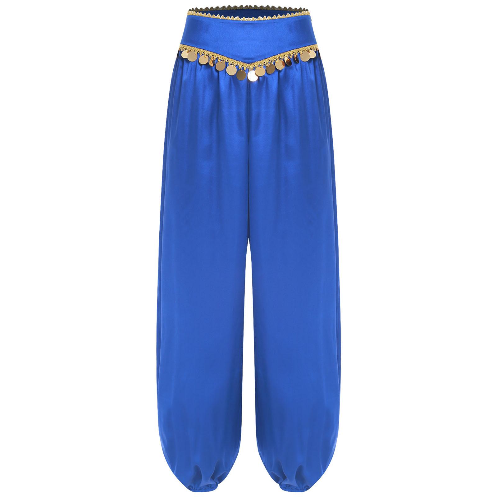 Жіночі штани для танцю живота з низькою посадкою, з паєтками, широкі штани-гаремного типу, мішкуватого дизайну, костюм для виступу на Хелловін в арабському стилі L королівський синій колір
Жіночі штани для танцю живота з низькою посадкою, з паєтками, широкі штани-гаремного типу, мішкуватого дизайну, костюм для виступу на Хелловін в арабському стилі L королівський синій колір