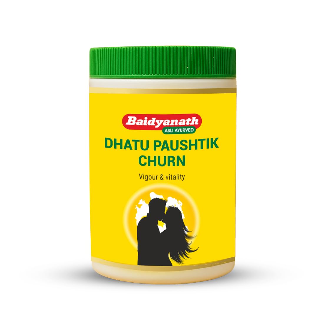 Baidyanath Dhatu Paushtik Churna 100g Ayurvedic Herbal Powder for Strength Stamina and Daily Energy with Ashwagandha Safed Musli Kaunch Beej
Baidyanath Dhatu Paushtik Churna 100g Ayurvedic Herbal Powder for Strength Stamina and Daily Energy with Ashwagandha Safed Musli Kaunch Beej