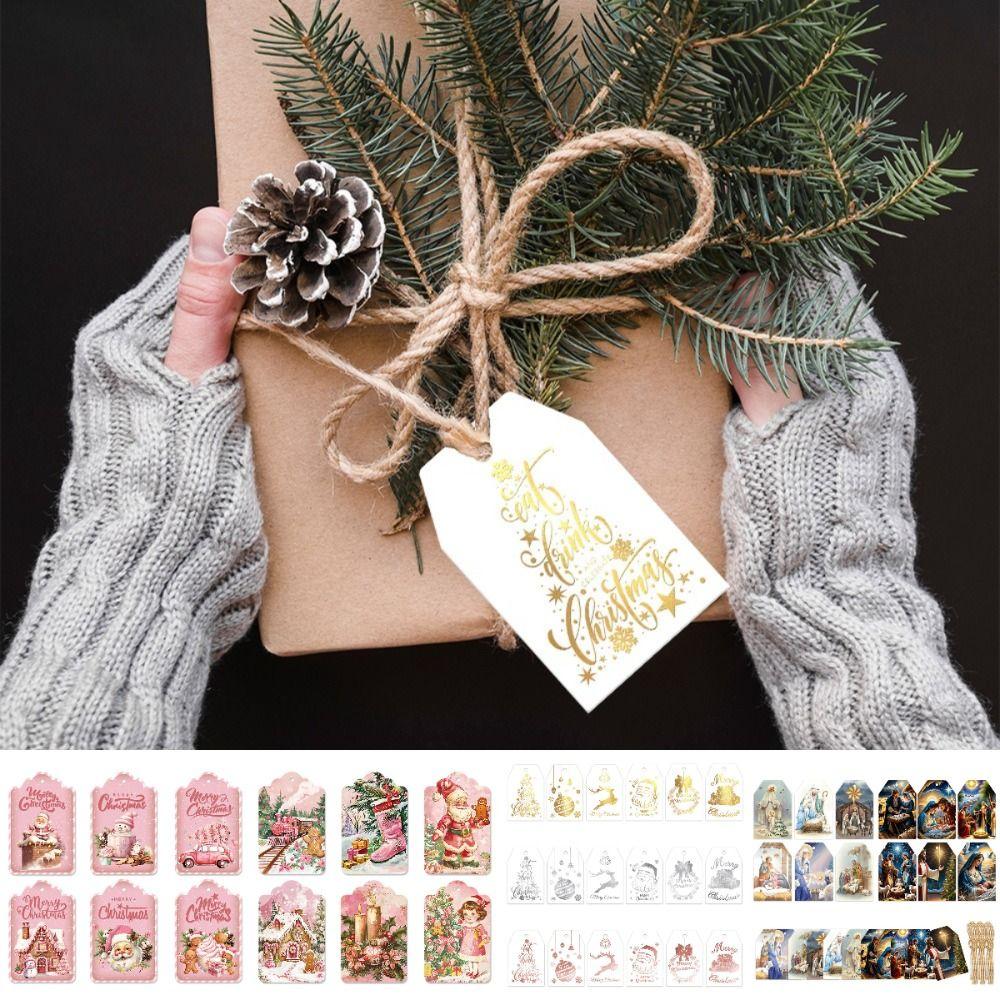 Colorful Kraft Tags 60pcs Gift Wrapping Paper Hang Tags Santa Claus Paper Cards Party Type F
Colorful Kraft Tags 60pcs Gift Wrapping Paper Hang Tags Santa Claus Paper Cards Party Type F
