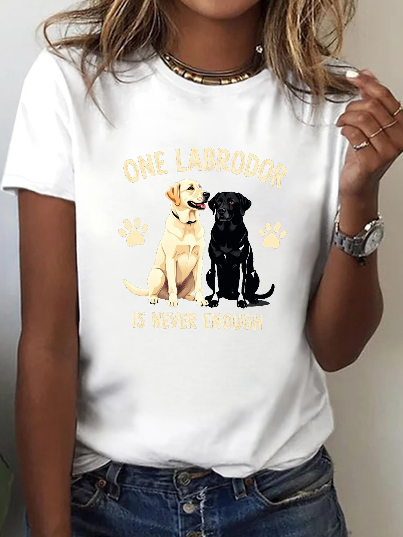 A Casual Short-Sleeve Crew Neck T-Shirt Featuring The Phrase One Labrador Is Never Enough , Perfect for Women During The Summer and Spring S белый
A Casual Short-Sleeve Crew Neck T-Shirt Featuring The Phrase One Labrador Is Never Enough , Perfect for Women During The Summer and Spring S белый
