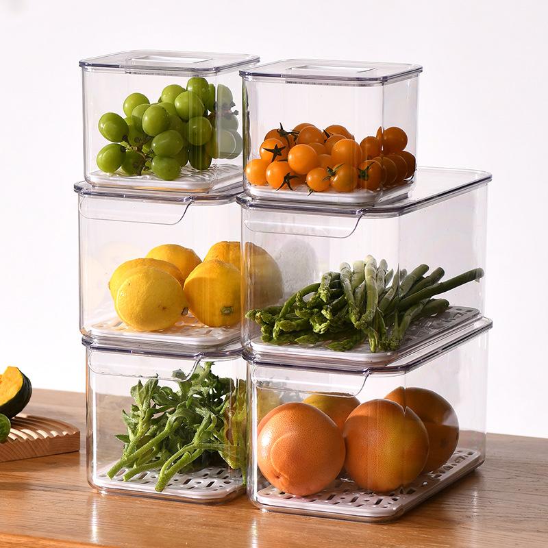 Refrigerator Storage Box Vegetable and Fruit Draining Crisper with Lid Multi-Grain Food and Beverage Transparent Refrigerator
Refrigerator Storage Box Vegetable and Fruit Draining Crisper with Lid Multi-Grain Food and Beverage Transparent Refrigerator