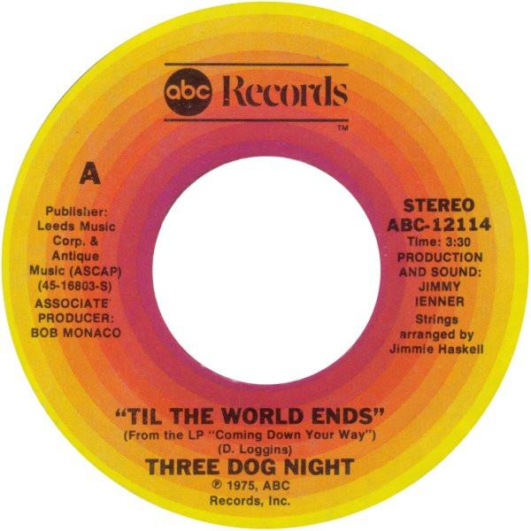 7-дюймовая пластинка THREE DOG NIGHT - Пока мир не кончится ABC12114 ABC Records 1975 США Рок Б/У
7-дюймовая пластинка THREE DOG NIGHT - Пока мир не кончится ABC12114 ABC Records 1975 США Рок Б/У