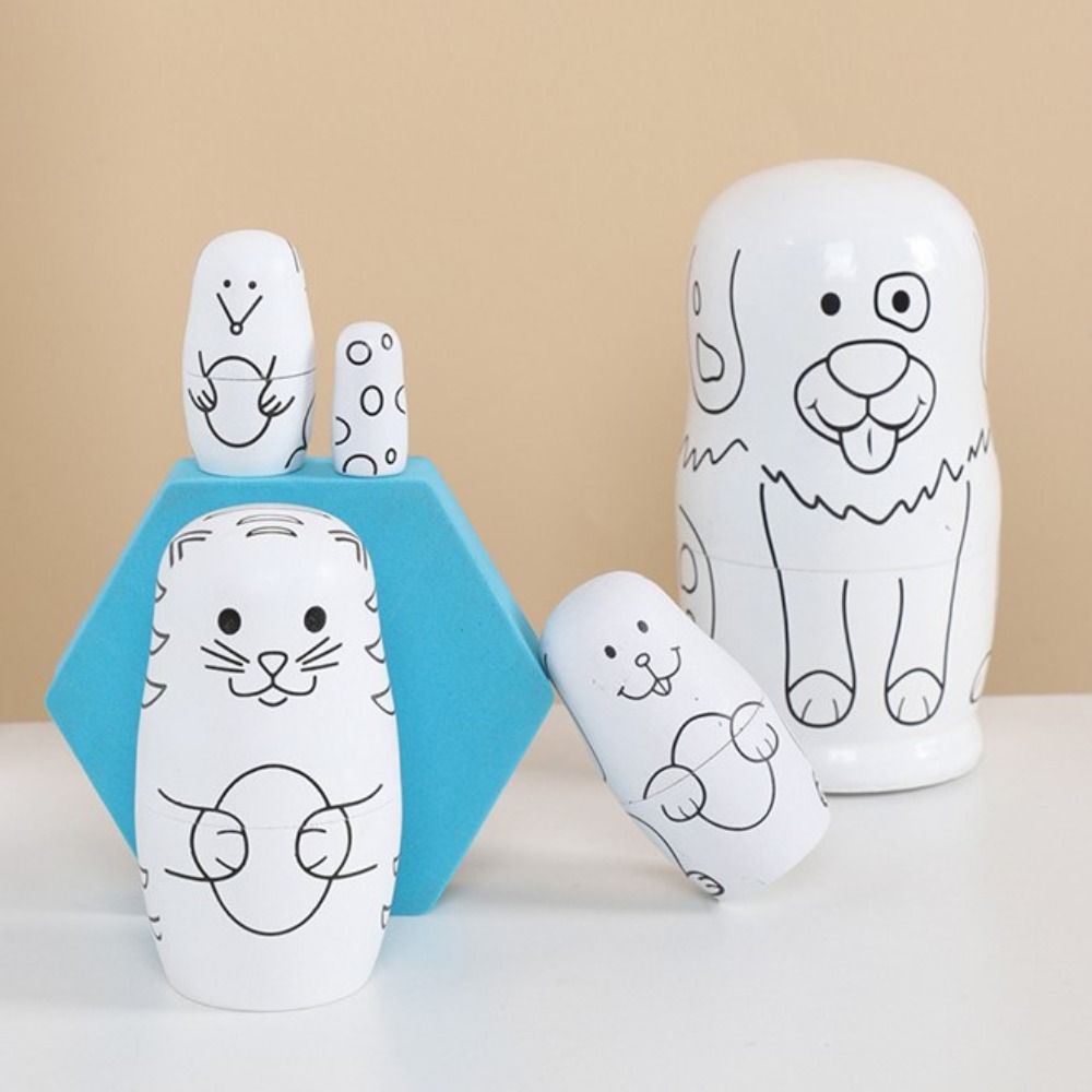 5Pcs/Set Animal Matryoshka Doll Smooth Puppy Nesting Dolls Rabbit Girls Russian Doll Xmas
5Pcs/Set Animal Matryoshka Doll Smooth Puppy Nesting Dolls Rabbit Girls Russian Doll Xmas