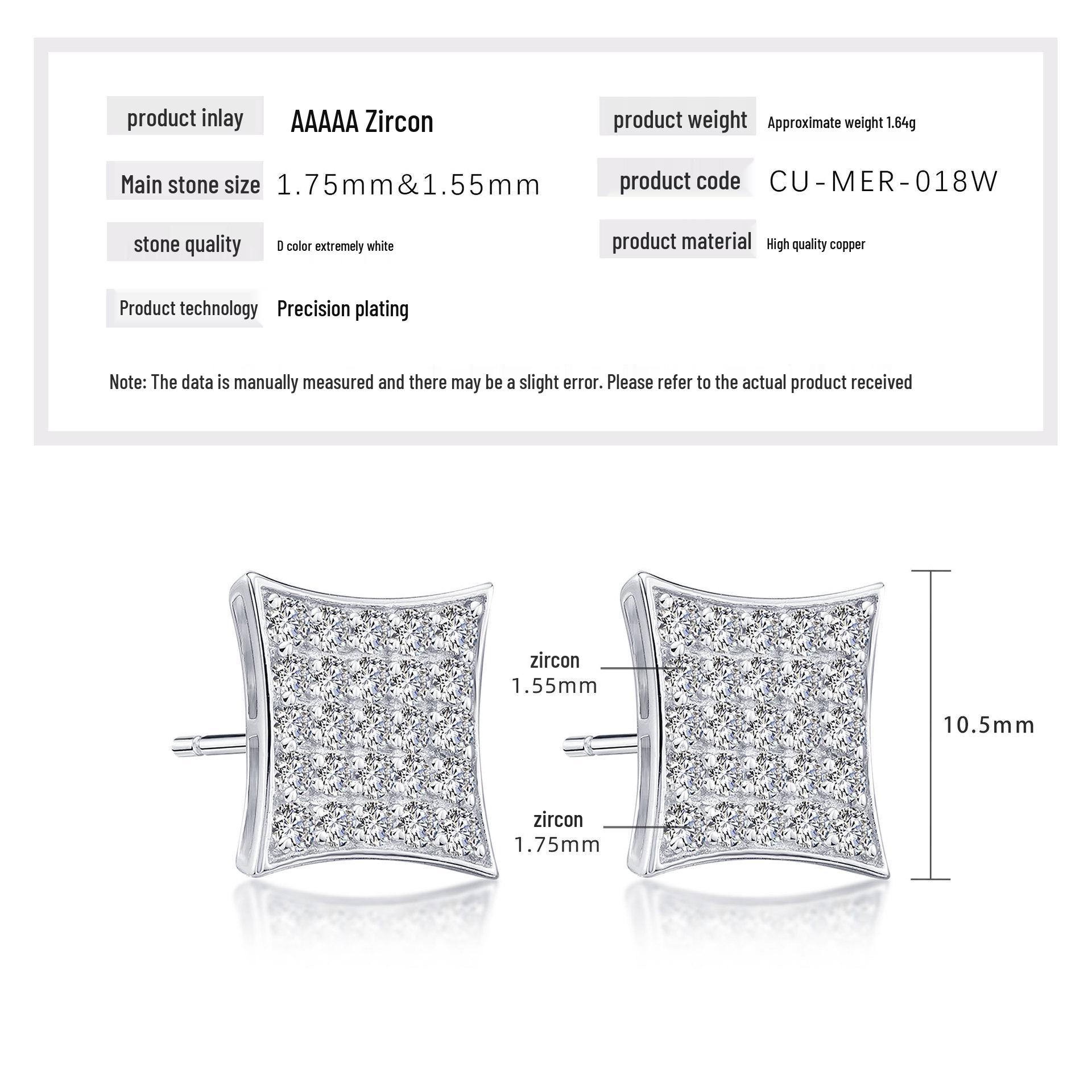 Luxurious Gold-Plated Zircon Geometric Stud Earrings
Luxurious Gold-Plated Zircon Geometric Stud Earrings
