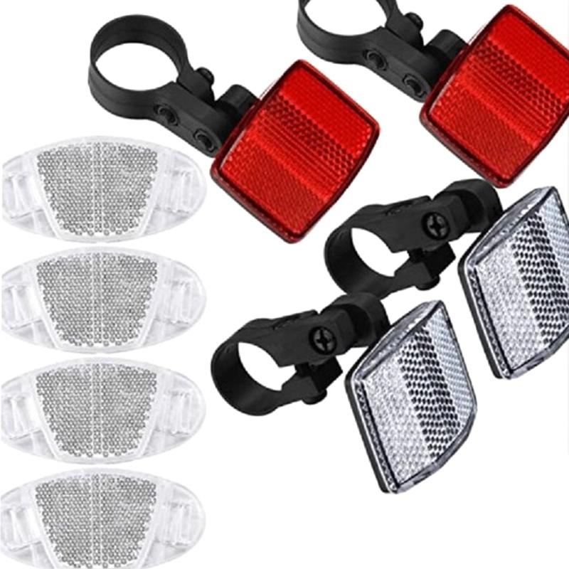 Bike Front Rear Reflectors Bicycle Reflectors Parts Reflective Portable Enhanced Night Visibility For Night Riding Road Bike
Bike Front Rear Reflectors Bicycle Reflectors Parts Reflective Portable Enhanced Night Visibility For Night Riding Road Bike
