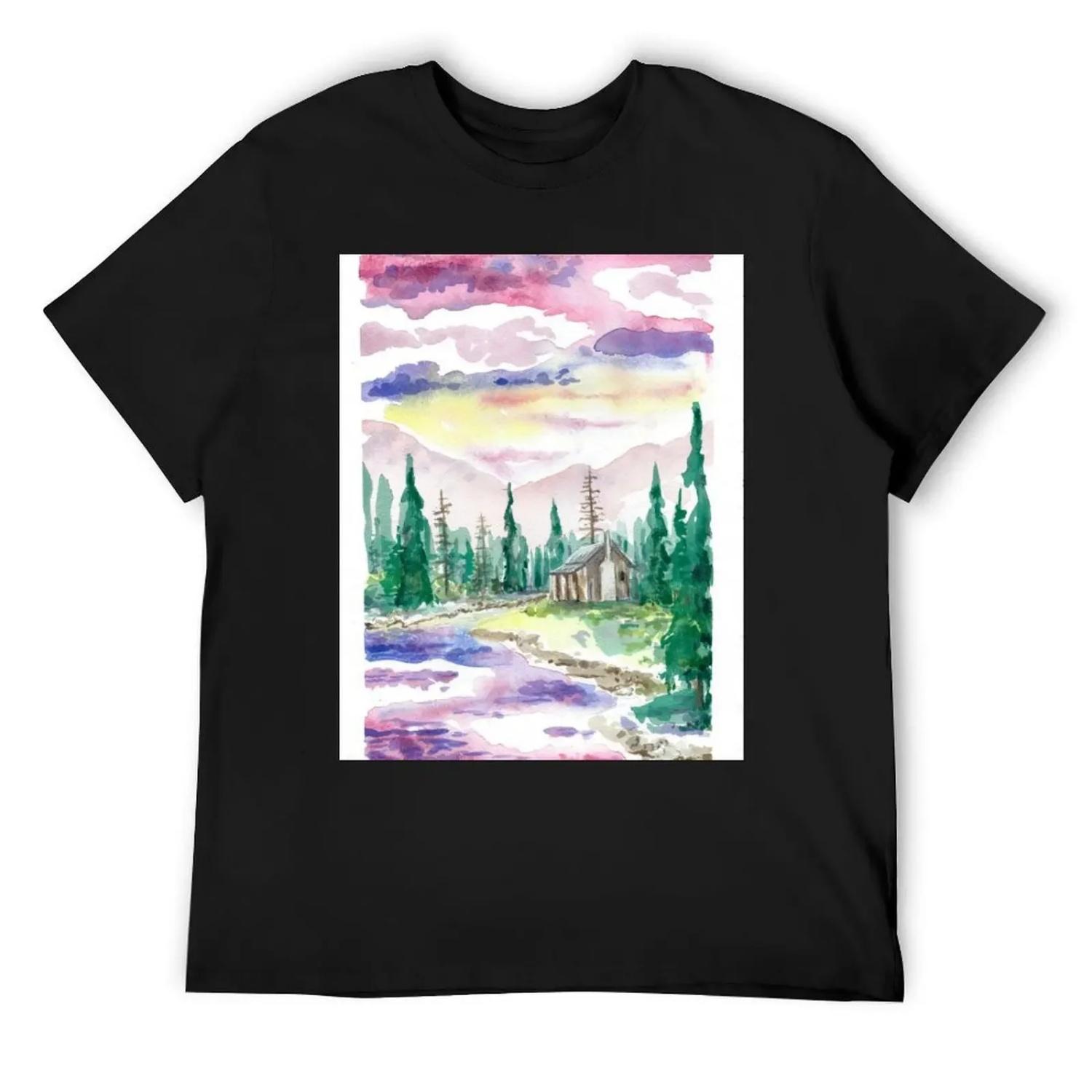 Cabin In the Woods Watercolor T-Shirt valentines clothes graphic t shirts designer shirts anime clothes workout shirts for men XXXXXL чорний
Cabin In the Woods Watercolor T-Shirt valentines clothes graphic t shirts designer shirts anime clothes workout shirts for men XXXXXL чорний