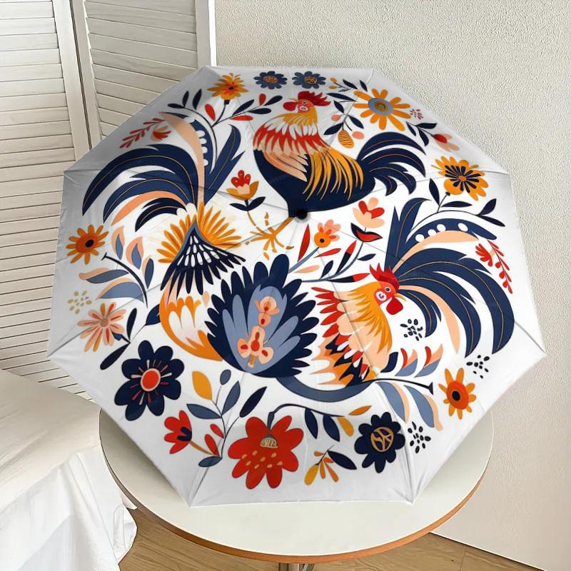 1pc Rooster Folk Art Illustration Umbrella with Plastic Handle,Suitable for All Seasons Home Travel Outdoor UmbrellaDD1483
1pc Rooster Folk Art Illustration Umbrella with Plastic Handle,Suitable for All Seasons Home Travel Outdoor UmbrellaDD1483