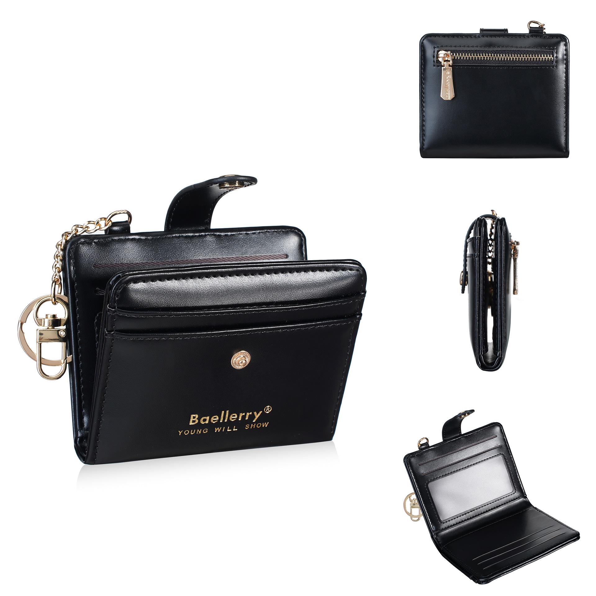 Women s High-End Fashion Short Wallet with Keychain, Snap Button, Card Holder, and Coin Purse чорний
Women s High-End Fashion Short Wallet with Keychain, Snap Button, Card Holder, and Coin Purse чорний